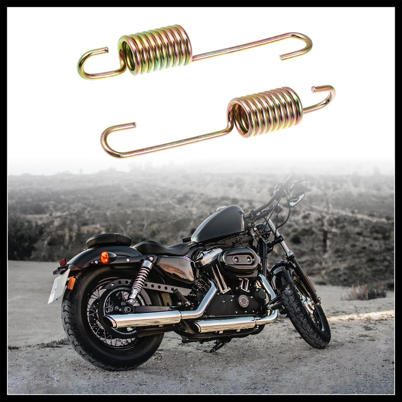 Hihaha 2pcs 8cm Length Gold Tone Motorcycle Brake Pedal Return