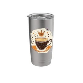 Cool Coffee Cup with Crown for Royal Coffee Lovers Stainless Steel Insulated Tumbler