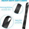 Walquicks 6 Pieces Black Soft Loop Tie Down Straps, Heavy