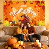 Happy Thanksgiving Banner Extra Large 72x44 Inch, Thanksgiving Backdrop for