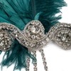 Flapper Headband for Women Vintage 1920s Pearls Feather Lace Headpiece