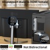 4K DisplayPort to HDMI Adapter 2-Pack,24K Gold Plated Uni-Directional Display
