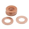 sourcing map 10 Pcs 10mm Inner Diameter Copper Washers Flat