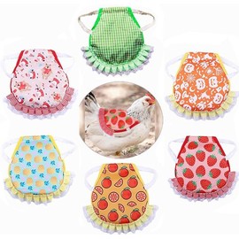 LSTORENICE 6Pcs Chicken Saddle for Hens Adjustable Elastic Belt Chicken Apron Double Back Hen Saddle Protective Clothes for Chickens Ducks Geese Poultry Protector for Farmers Christmas Presents