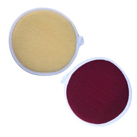 Moroccan Exfoliating Kessa Glove - Traditional Beauty Essential for Deep Skin Cleansing, Skin Exfoliation & Dead Skin Removal (set of 2 facial (Beige/Garnet))