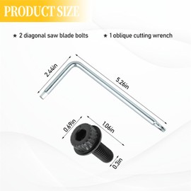 Miter Saw Wrench N600007 & Miter Saw Blade Bolt N600011 for Dewalt Miter Saw DWS713 DWS715 DWS716 DWS716XPS DWS779 DWS780 DCS361M1 DCS361B DHS790T2 DHS790AB DWS713-B2 DWS713-B3 DWS713-AR DHS790AT2
