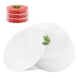 Proxima Direct 500 PCS Burger Patties 4.5 inch Round Hamburger Press Wax Papers Food-Grade Non-Stick Parchment Paper Liner for Patty Separating, Freezing, BBQ, Ground Beef and Turkey