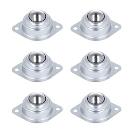 Transfer Bearing Casters,Tianher 6 Pcs Roller Ball Transfer Bearing Casters Unit Mounted Flange Metal Steel Universal Conveyor Transferring Wheel for Power Systems Processing and Packaging Machinery