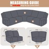 VANSOFY Extra Large Reclining Sectional Couch Covers, Washable 5-Piece Sofa