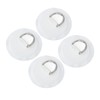 4PCS D Ring Patch PVC Round Shape Strong Stainless Steel