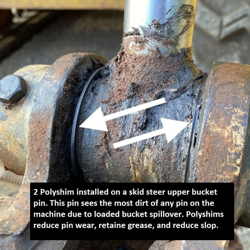 45mm Bucket Pin Shim Kit Dirt Prevention Excavator Bucket Pin