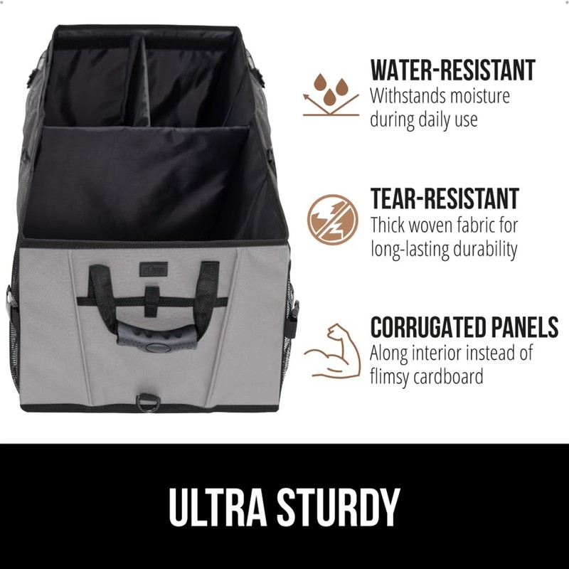 GORILLA GRIP Large Capacity Sturdy Trunk Storage Organizer, Slip and