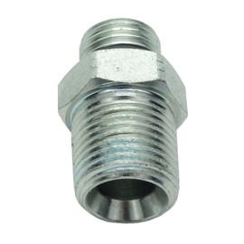 CDQBWKJGFJ 1 Piece 3/8" Male ORB O-Ring Boss x 3/8" Male Pipe Adapter Steel Hydraulic Fitting