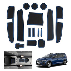 GAFAT 2022-2025 2026 Dacia Jogger Non-Slip Mats, Jogger Hybrid/Extreme 2024 Rubber Mats Non-Slip for Centre Console, Door Seam, Dacia Jogger Accessories (Blue)