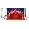 LFEEY 10x8ft Circus Photography Backdrop Red Tents Night Stars Carnival
