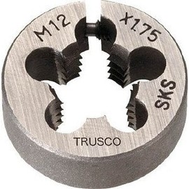 TRUSCO T25D-2.6X0.45 (SKS) Round Dice, 0.9 inches (25 mm), M2.6 x 0.45 inches (25 mm)
