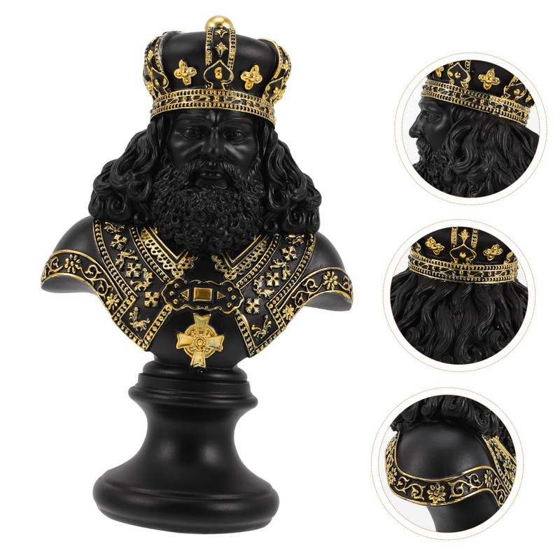 GRIRIW Desktop Chess Sculpture Chic Office Decor Stylish Chess Status