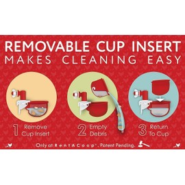 RentACoop DIY Waterer Kit - Auto-Fill Cups with Inserts - Great for Chickens, Ducks, Geese, Turkeys, Peafowl, and Quail - 4 Pack + 1 Bonus Cup Included (Red, Pack of 4)