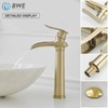 BWE Bathroom Vessel Sink Faucet Waterfall Spout Single Handle One