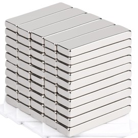 MIN CI MIN CI 50Stück Neodym Magnete Extra Stark, 40x10x5mm Magnet Stark Flach, Klebe Magnete Starker, Klebemagnete Rechteckige Magnete Groß, Extra Starke Magnete Selbstklebende Magneten für Magnettafel