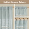 LAMIT Semi Sheer Linen Curtains 54 Inch Length 2 Panels,