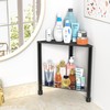 LarFaFa Stainless Steel Black Shower Stool for Inside Shower, 15.4''