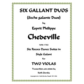 Viola Duets 6 Gallant Duos - Chedeville - Rococo   NEW! arr. K. Ziemba
