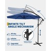 10FT Cantilever Patio Umbrella with Cross Base, Outdoor Offset Market