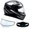 Typhoon Helmets Adult Full Face Dual Lens Snowmobile Helmet w/Drop