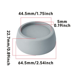 Runseaway 4Pcs Anti Vibration Pads for Washing Machines and Dryers, Washer Dryer Support Foot Riser Pads, Rubber Isolation Feet for Noise Reduction and Shock Absorption, Gray