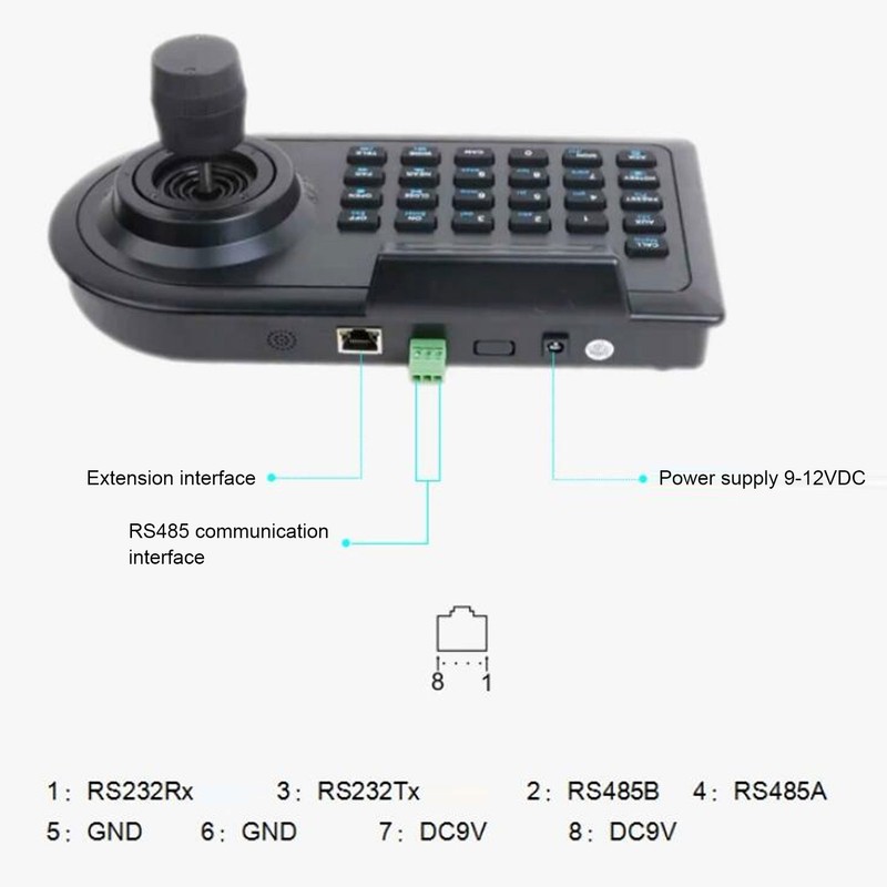 PTZ Camera Controller Keyboard Multifunctional Control 32 DVR 256 Dome