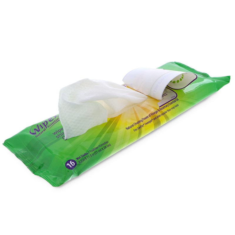 Wipex Wet Floor Wipes - Natural Wet Mop Pads Fit