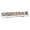 Wooden Scrabble Tiles Decoration, 'Grandad is Another Word for Best
