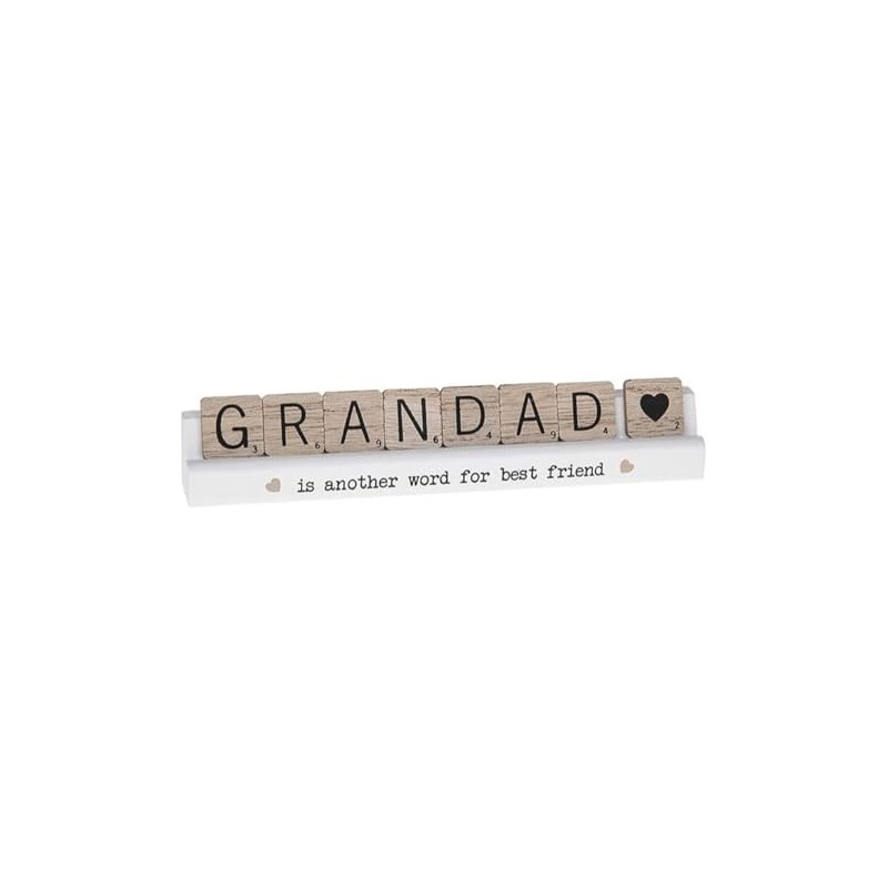 Wooden Scrabble Tiles Decoration, 'Grandad is Another Word for Best