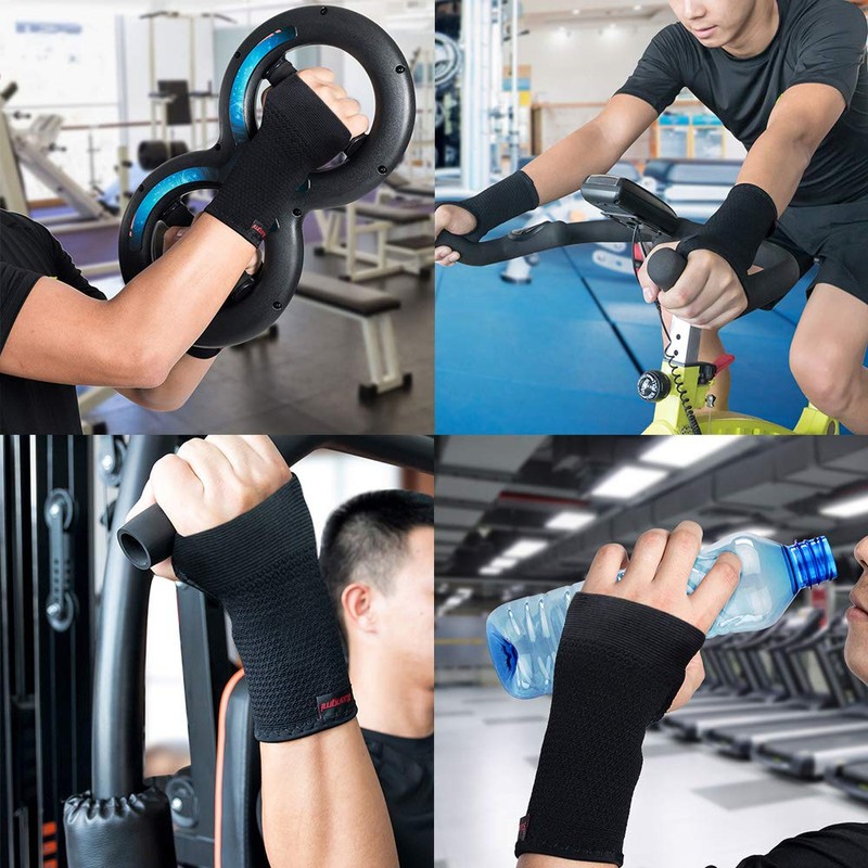 Kuangmi Sport Wrist Support Compression Wrap for Carpal Tunnel (Medium,