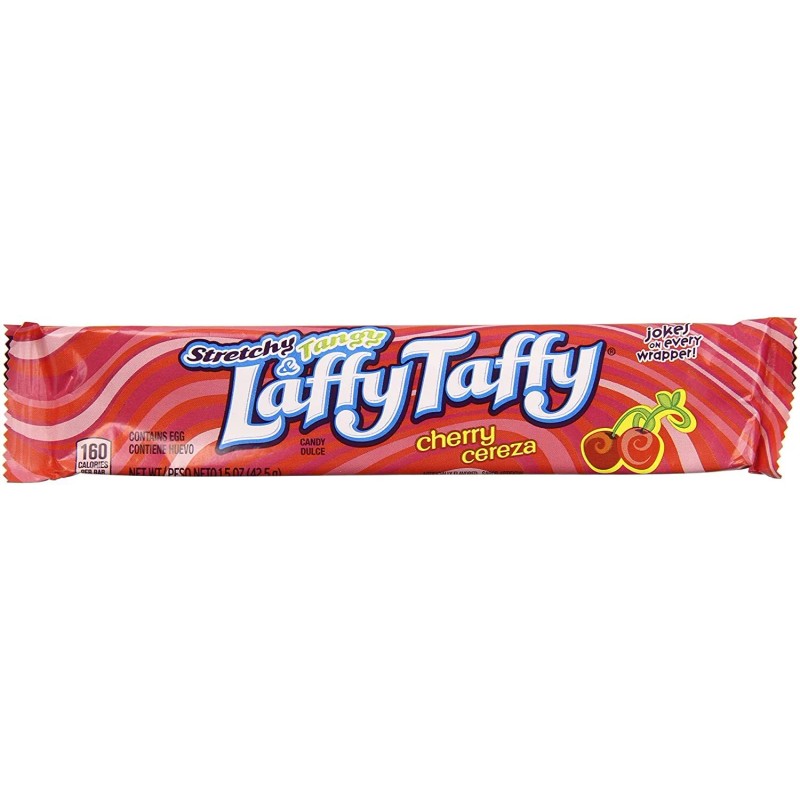 Wonka Stretchy & Tangy Laffy Taffy, Cherry Cereza, 1,5 onças