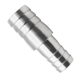 Goldpea Stainless Steel 304 Hose Barb Fitting Reducing Union 5/8" Barbed x 3/4" Barbed 2pcs with 4pcs Hose Clamps