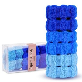 6 Stück Dickes Baumwolle Haargummi， Nahtlose Haarbänder Haargummis Elastische für Damen Mädchen Dehnbares Pferdeschwanz Halter，Zopfgummis Keine Knicke Rutschfeste Haar Gummibänder