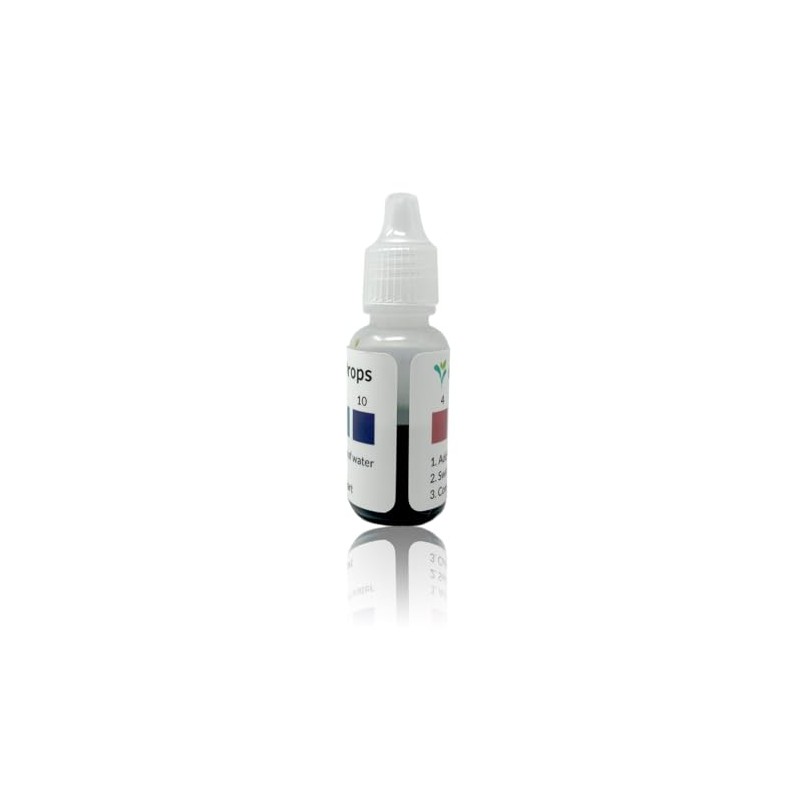 pH Testing Reagent Drops, Wide Range from 4-10 pH, Made