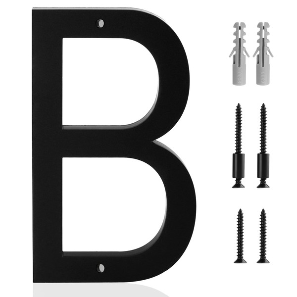 5 Inch House Number B Black Acrylic Address Numbers Frosted