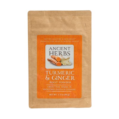 Ancient Herbs, Turmeric Ginger Root Powder, 3.3 oz, 33 Servings