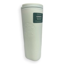 Starbucks Embossed Mermaid Logo Recycled Plastic Tumbler, White 16oz