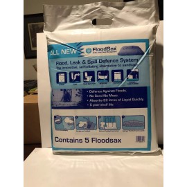 FloodSax 5 Pack FloodSax Self-Inflating Sandless Sandbags Water Absorbent Pads