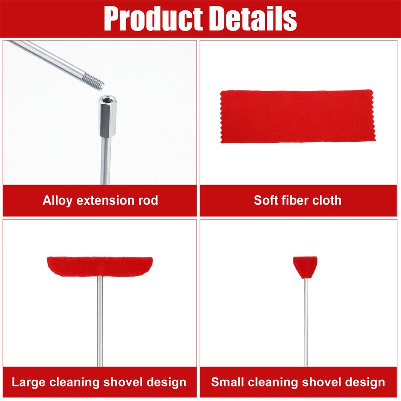 5pcs Grand Piano Soundboard Cleaning Tools, Includes Big & Small