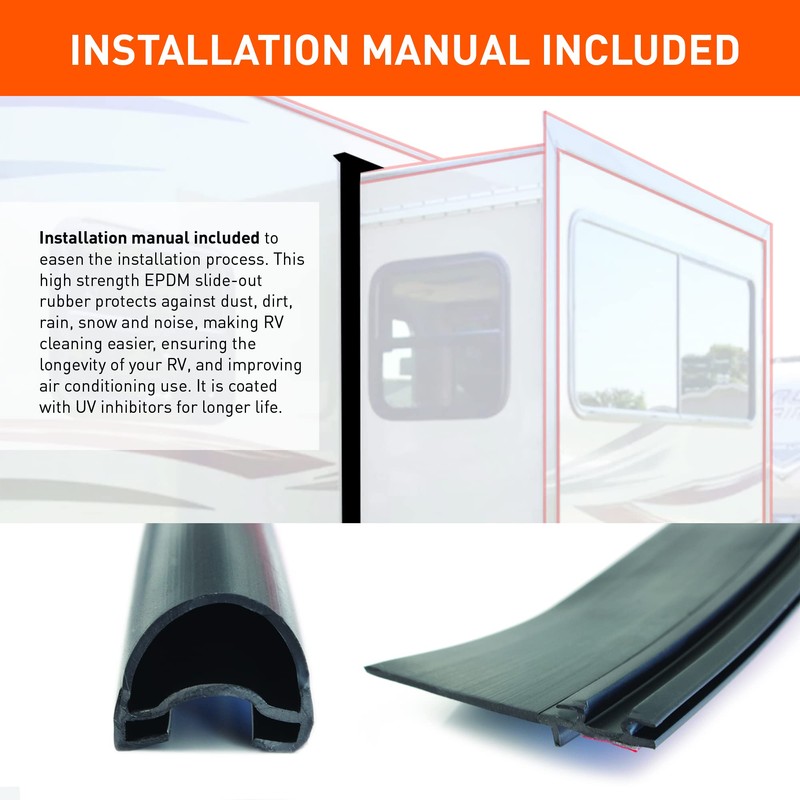 Combo RV Slide Out Black Rubbers | 018-312-EKD & 018-341