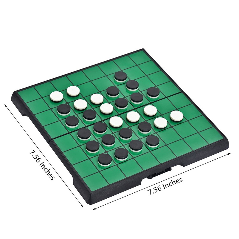 MusicTree Magnetic Reversi Othello Board Game Set with Folding Board