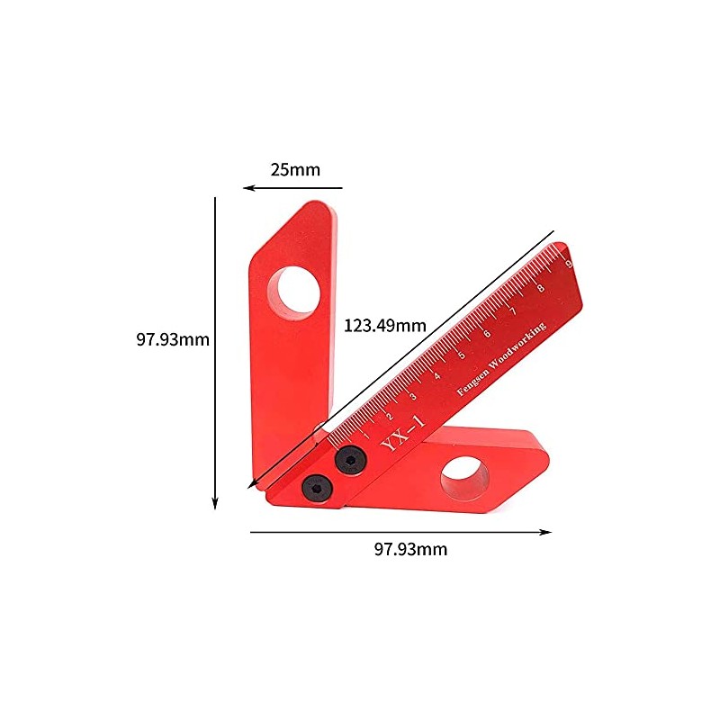 Namvo Woodworking Tool Line Gauge Aluminum 45/90 Degree Right Angle