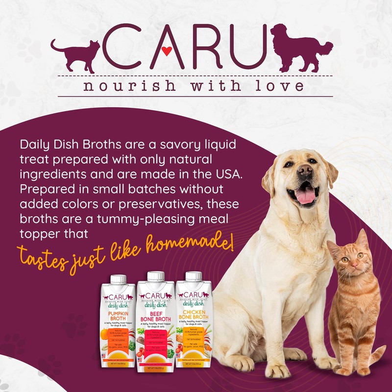 CARU - Daily Dish Pumpkin Broth Meal Topper for Dogs