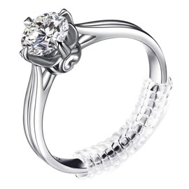 Anpro - Ajustador de Anillos, Paquete de 15 Piezas Ajustador de Tamaño de Anillo, 4 Tamaños Que Se Adaptan A Casi Cualquier Anillo，Conveniente y Versá