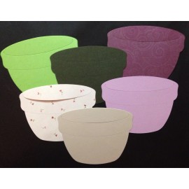 Craft-N-Shed•Handmade Large Mixing Bowl Die-Cuts (4pc)Aprox.4"x 3"Cooking•Baki